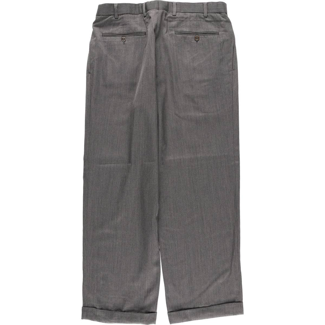 Brooks Brothers Two-pleat Wool Pants and Slacks, Made in Canada, Men's Size W34 wool gray type Vintage Second Hand