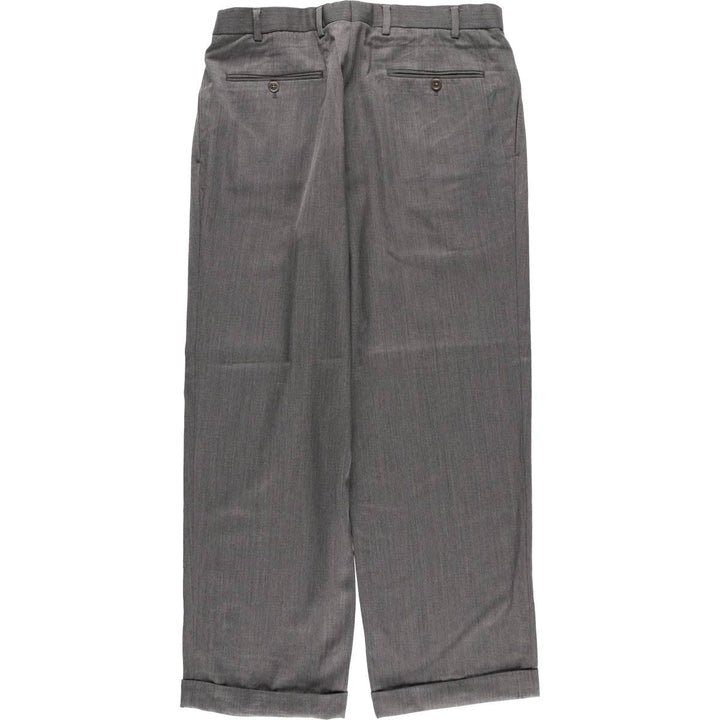 Brooks Brothers Two-pleat Wool Pants and Slacks, Made in Canada, Men's Size W34 wool gray type Vintage Second Hand