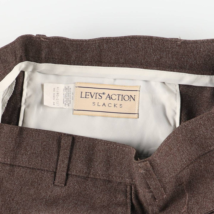 Vintage 1980'S Levi's Action Slacks, Men's Size 35 unclear brown type Vintage Second Hand