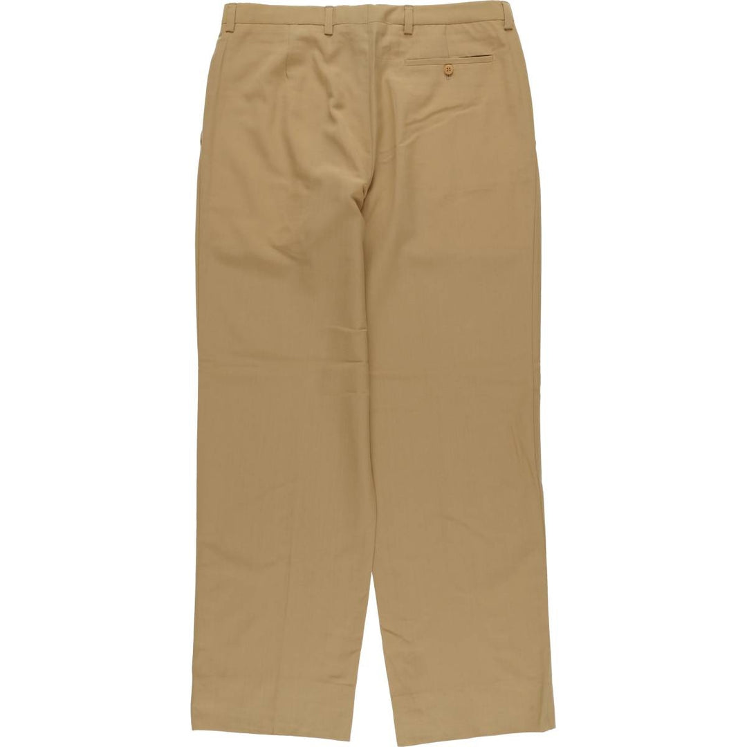 Burberry's BURBERRY LONDON One-tuck wool trousers/slacks, made in Spain, men's size W34 (approx.) wool Beige type Vintage Second Hand