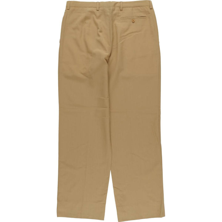 Burberry's BURBERRY LONDON One-tuck wool trousers/slacks, made in Spain, men's size W34 (approx.) wool Beige type Vintage Second Hand