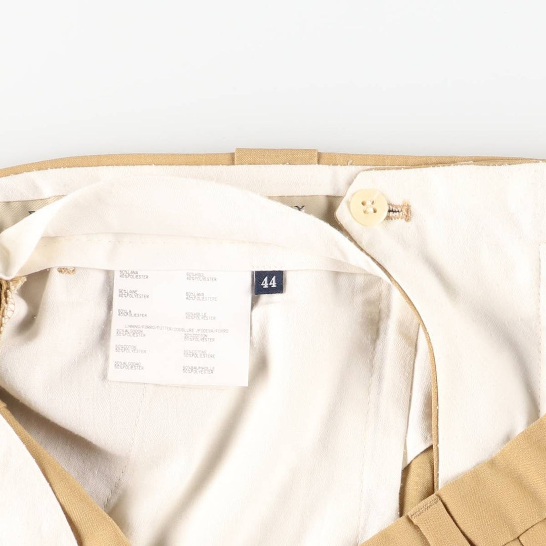 Burberry's BURBERRY LONDON One-tuck wool trousers/slacks, made in Spain, men's size W34 (approx.) wool Beige type Vintage Second Hand