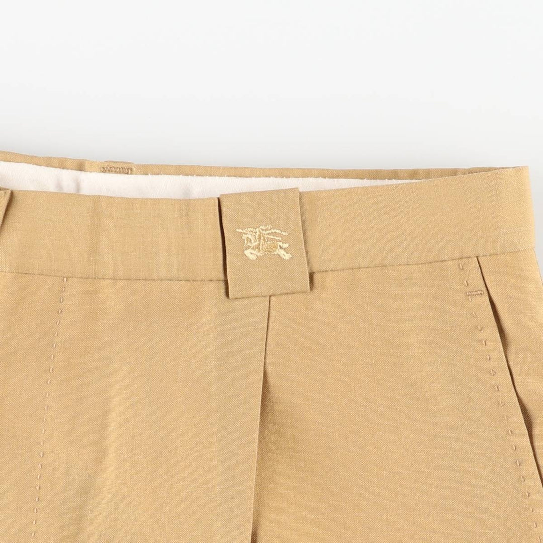 Burberry's BURBERRY LONDON One-tuck wool trousers/slacks, made in Spain, men's size W34 (approx.) wool Beige type Vintage Second Hand
