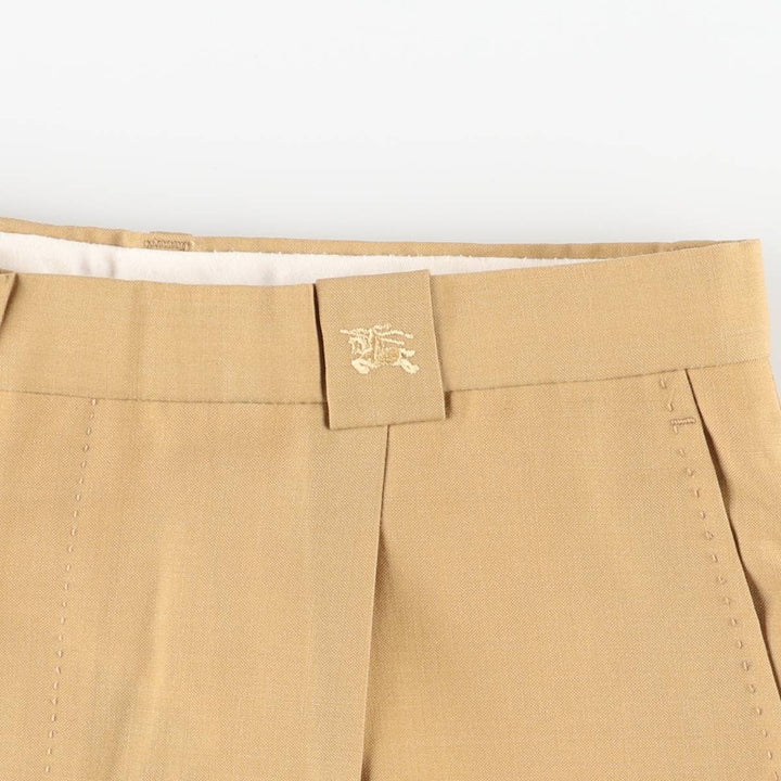 Burberry's BURBERRY LONDON One-tuck wool trousers/slacks, made in Spain, men's size W34 (approx.) wool Beige type Vintage Second Hand