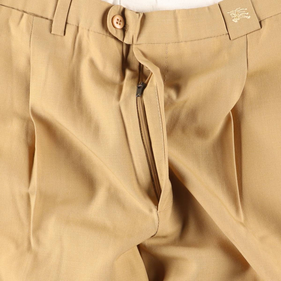 Burberry's BURBERRY LONDON One-tuck wool trousers/slacks, made in Spain, men's size W34 (approx.) wool Beige type Vintage Second Hand