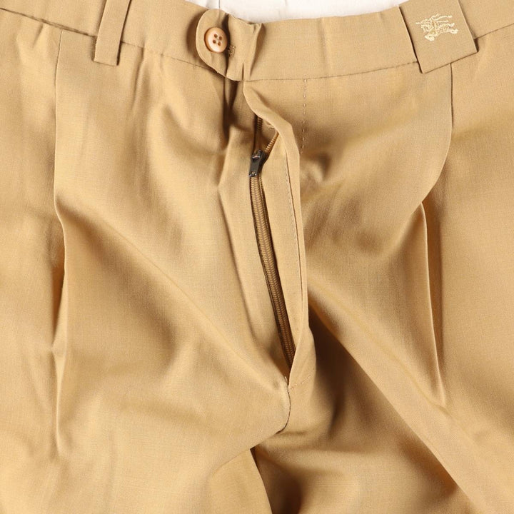 Burberry's BURBERRY LONDON One-tuck wool trousers/slacks, made in Spain, men's size W34 (approx.) wool Beige type Vintage Second Hand