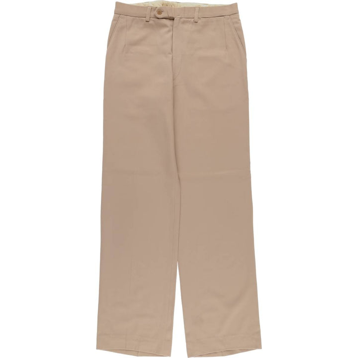 One-pleat slacks, men's size W31 (approx.), vintage. unclear Beige type Vintage Second Hand