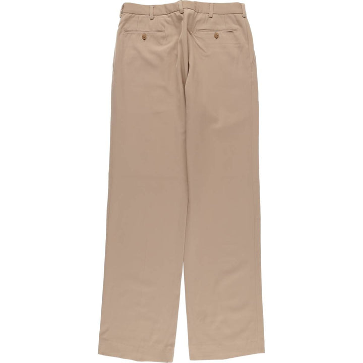 One-pleat slacks, men's size W31 (approx.), vintage. unclear Beige type Vintage Second Hand