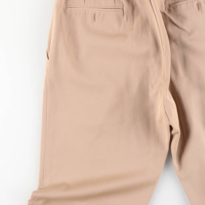 One-pleat slacks, men's size W31 (approx.), vintage. unclear Beige type Vintage Second Hand