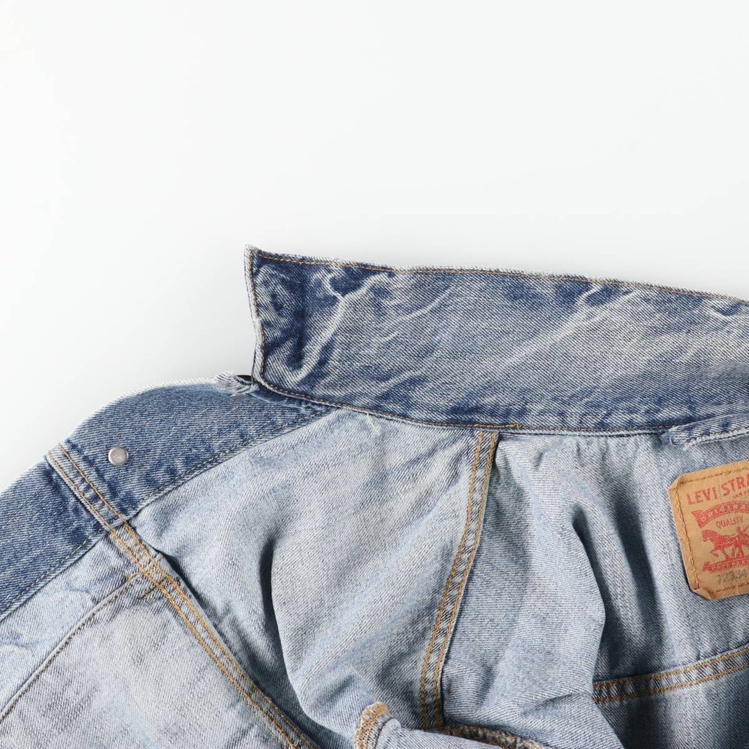 Levi's denim jacket, denim jacket, men's size XL cotton blue type Vintage Second Hand