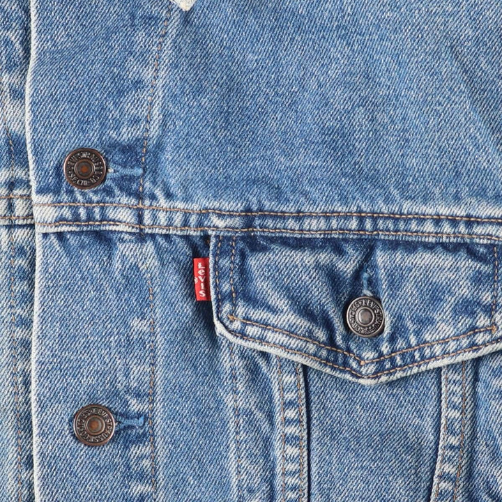 90'S Levi's 70503-0214 Denim Jacket, Men's Size Medium, Vintage cotton blue type Vintage Second Hand