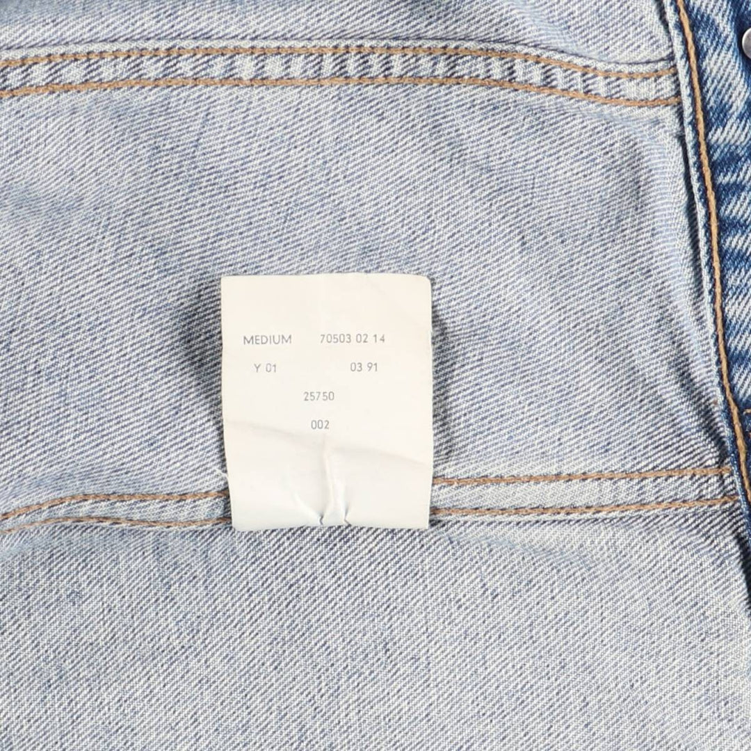 90'S Levi's 70503-0214 Denim Jacket, Men's Size Medium, Vintage cotton blue type Vintage Second Hand