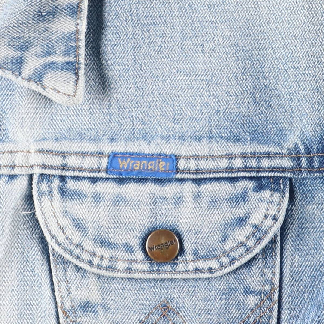 ~90'S Wrangler denim jacket, men's size M equivalent, vintage. unclear Blue type light blue Vintage Second Hand