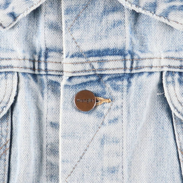 ~90'S Wrangler denim jacket, men's size M equivalent, vintage. unclear Blue type light blue Vintage Second Hand