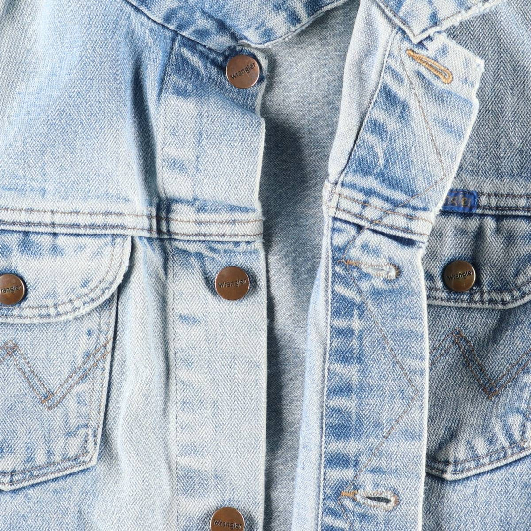 ~90'S Wrangler denim jacket, men's size M equivalent, vintage. unclear Blue type light blue Vintage Second Hand