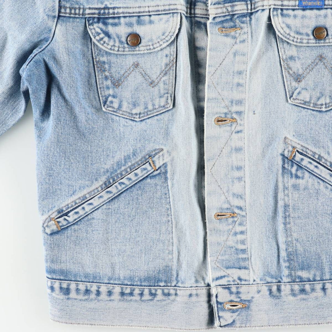 ~90'S Wrangler denim jacket, men's size M equivalent, vintage. unclear Blue type light blue Vintage Second Hand