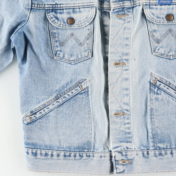 ~90'S Wrangler denim jacket, men's size M equivalent, vintage. unclear Blue type light blue Vintage Second Hand
