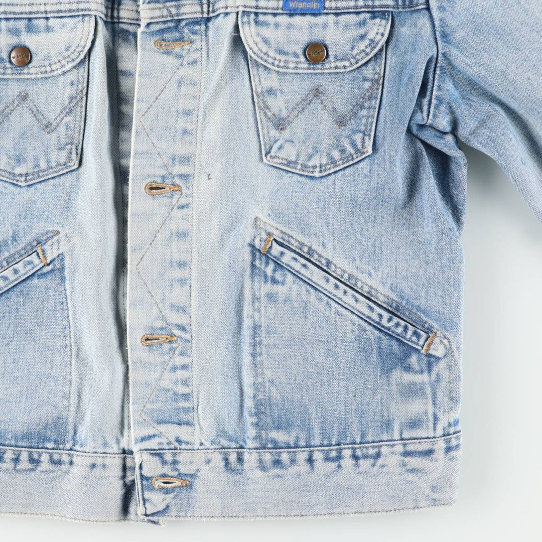 ~90'S Wrangler denim jacket, men's size M equivalent, vintage. unclear Blue type light blue Vintage Second Hand