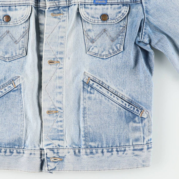 ~90'S Wrangler denim jacket, men's size M equivalent, vintage. unclear Blue type light blue Vintage Second Hand