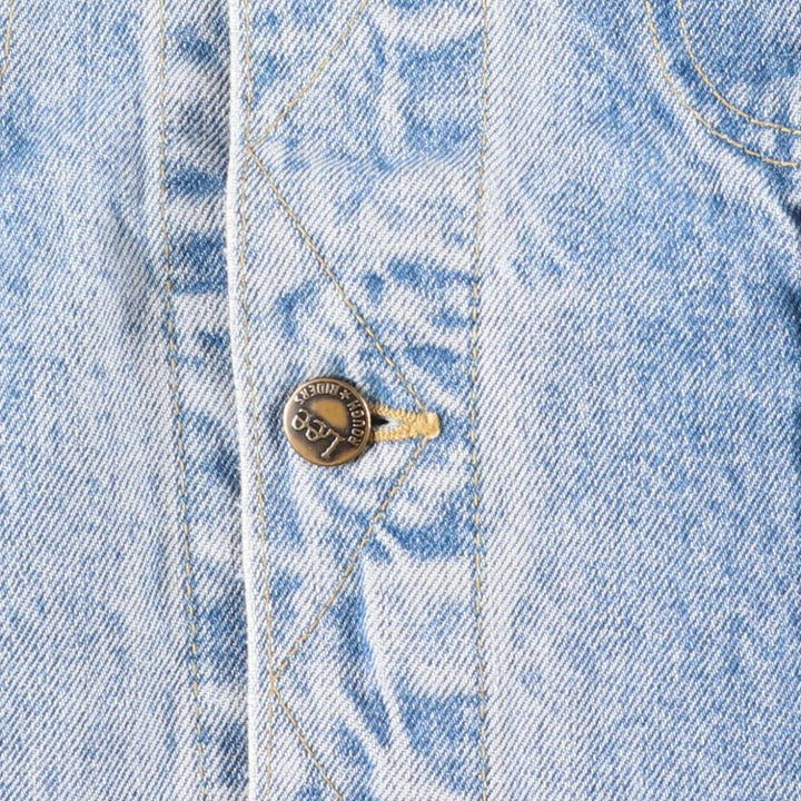 1980'S Lee ROUGH RIDERS Denim Jacket (Men's Size S) Vintage cotton blue type Vintage Second Hand