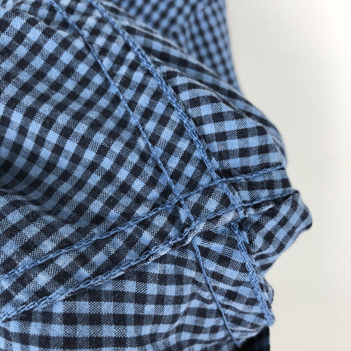 J.Crew Short-Sleeve Button-Down Check Shirt, Men's Size XL (approx.) cotton blue type Vintage Second Hand
