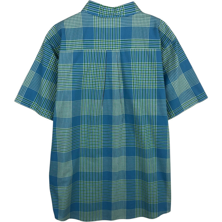 Patagonia ORGANIC COTTON 52690SP12 Short-Sleeve Cotton Check Shirt, Men's Size L (approx.) Organic cotton Blue type light blue Vintage Second Hand