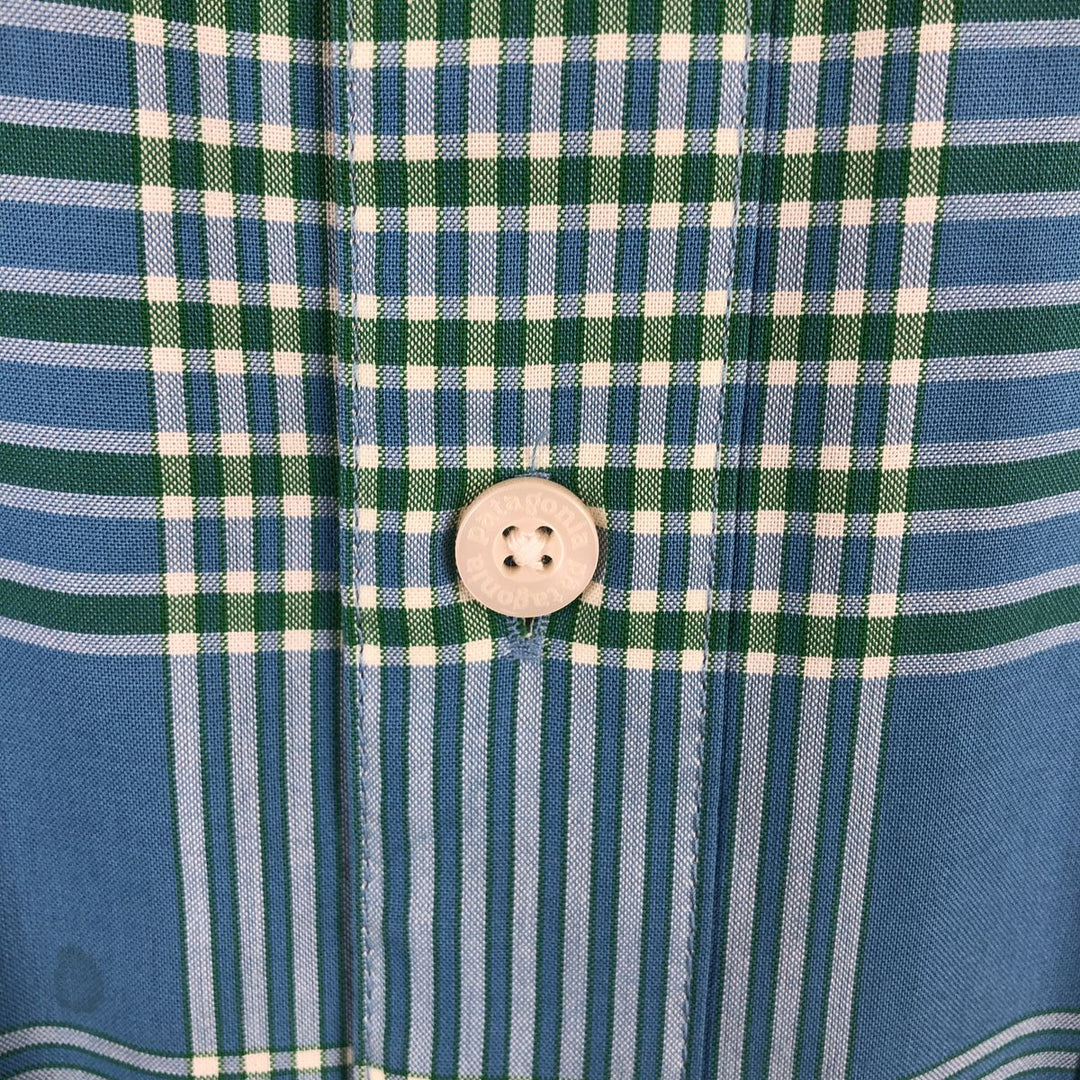Patagonia ORGANIC COTTON 52690SP12 Short-Sleeve Cotton Check Shirt, Men's Size L (approx.) Organic cotton Blue type light blue Vintage Second Hand