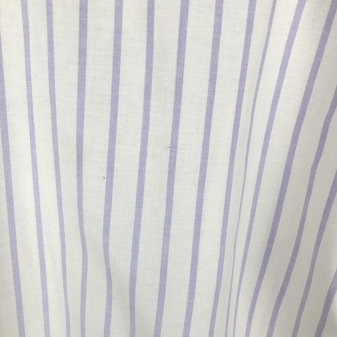 90'S Gap (Old Gap) Button-Down Short-Sleeve Cotton Striped Shirt, Made in Canada, Men's Size L (Equivalent), Vintage cotton white type Vintage Second Hand