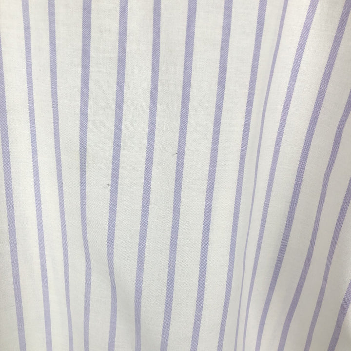 90'S Gap (Old Gap) Button-Down Short-Sleeve Cotton Striped Shirt, Made in Canada, Men's Size L (Equivalent), Vintage cotton white type Vintage Second Hand