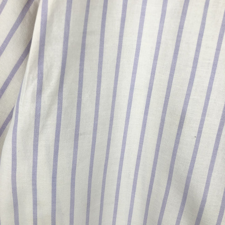 90'S Gap (Old Gap) Button-Down Short-Sleeve Cotton Striped Shirt, Made in Canada, Men's Size L (Equivalent), Vintage cotton white type Vintage Second Hand
