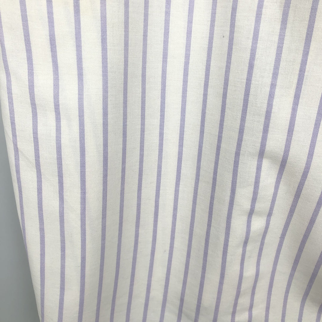 90'S Gap (Old Gap) Button-Down Short-Sleeve Cotton Striped Shirt, Made in Canada, Men's Size L (Equivalent), Vintage cotton white type Vintage Second Hand