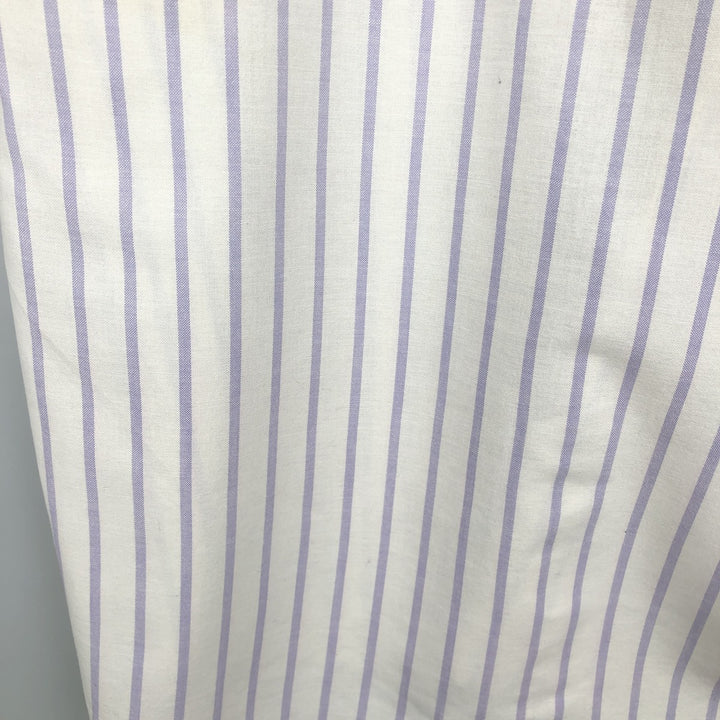 90'S Gap (Old Gap) Button-Down Short-Sleeve Cotton Striped Shirt, Made in Canada, Men's Size L (Equivalent), Vintage cotton white type Vintage Second Hand