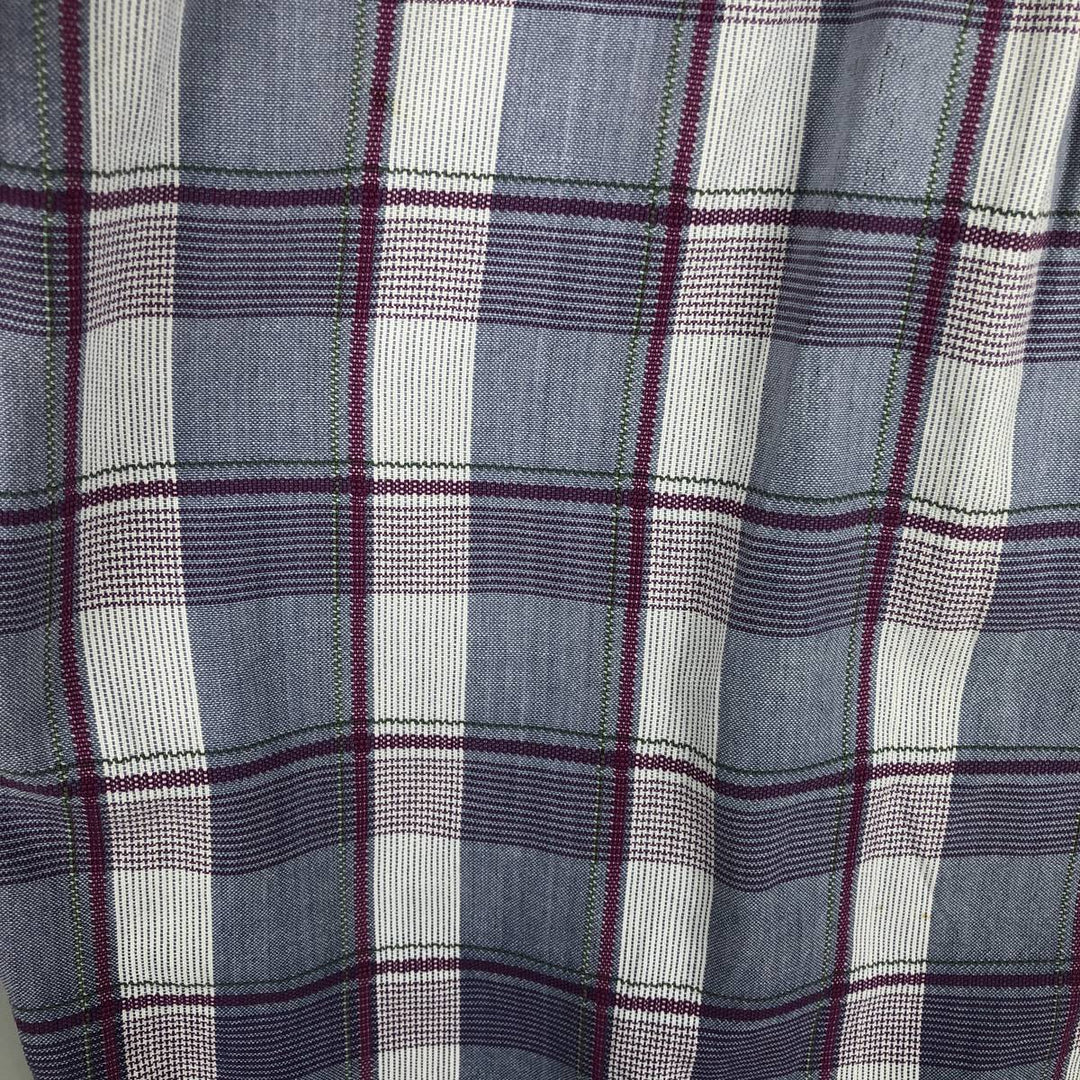 1980'S Eddie Bauer Black Tag Short-Sleeve Check Shirt, Men's Size M (Equivalent), Vintage cotton Blue type light blue Vintage Second Hand