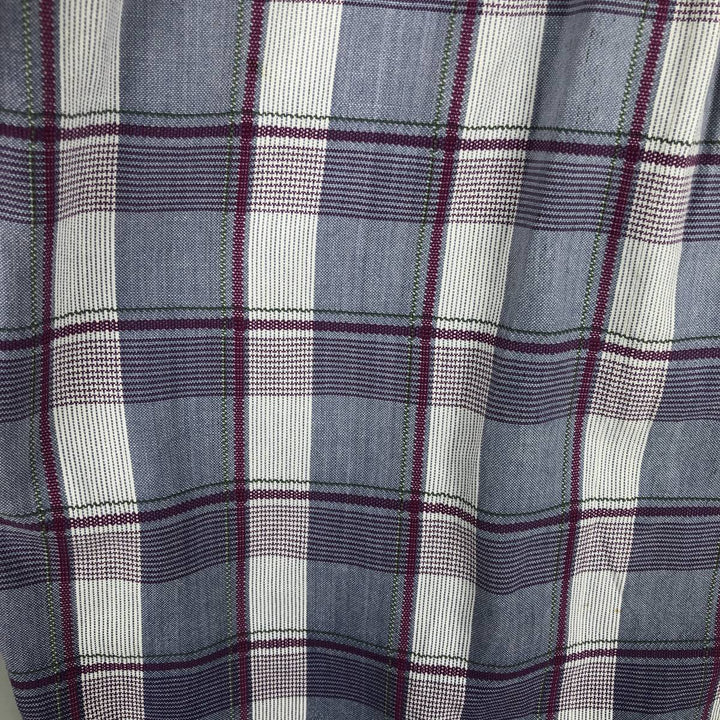 1980'S Eddie Bauer Black Tag Short-Sleeve Check Shirt, Men's Size M (Equivalent), Vintage cotton Blue type light blue Vintage Second Hand