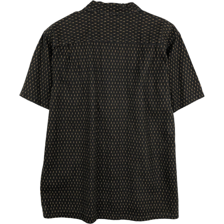 Patagonia 53139FA18 All-over print short-sleeved hemp x organic cotton shirt, men's size L (approx.) Hemp brown type Vintage Second Hand