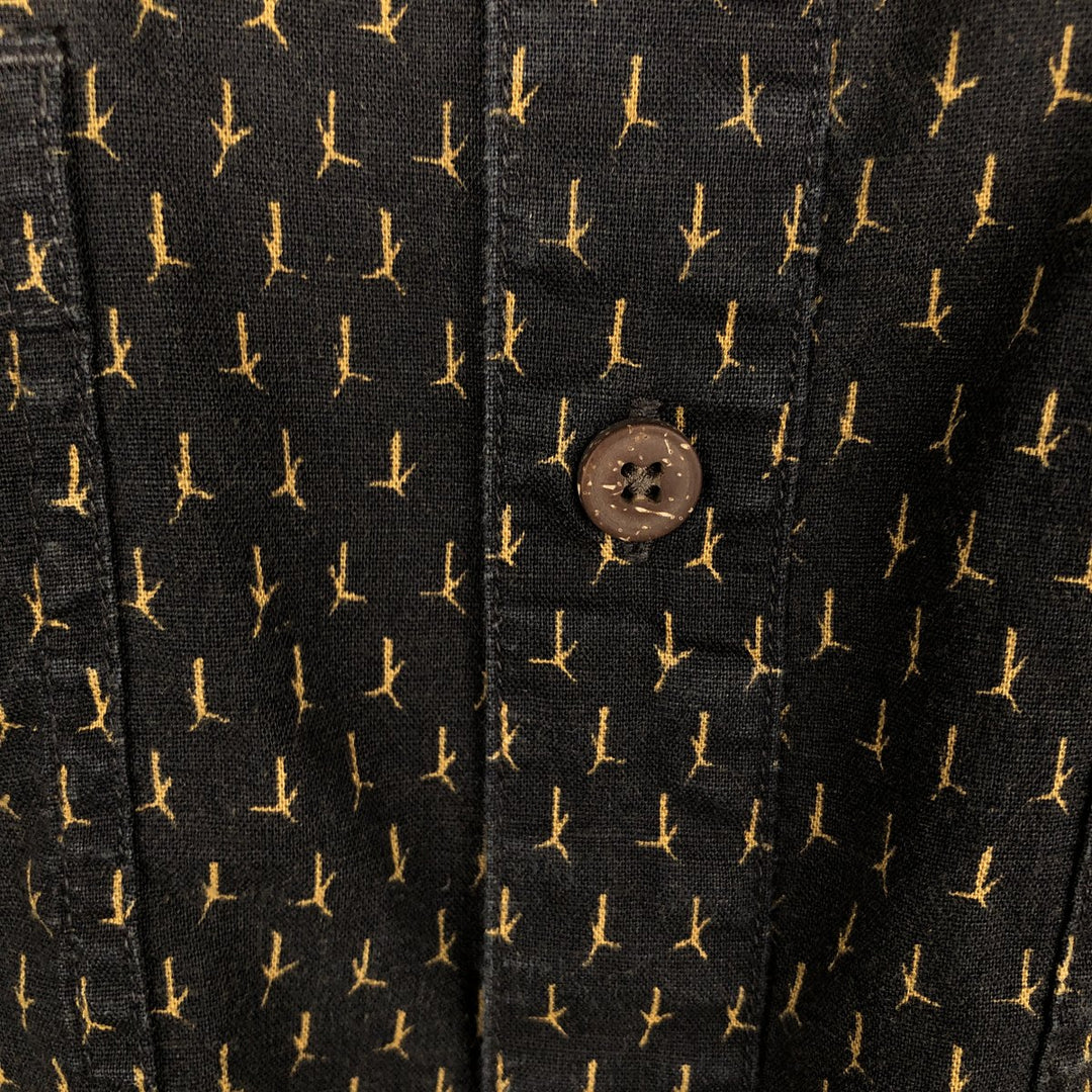 Patagonia 53139FA18 All-over print short-sleeved hemp x organic cotton shirt, men's size L (approx.) Hemp brown type Vintage Second Hand