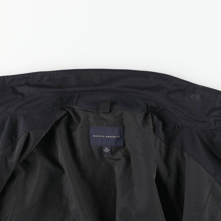 2000'S Banana Republic collared windbreaker, men's size XL equivalent. polyester navy blue type Vintage Second Hand
