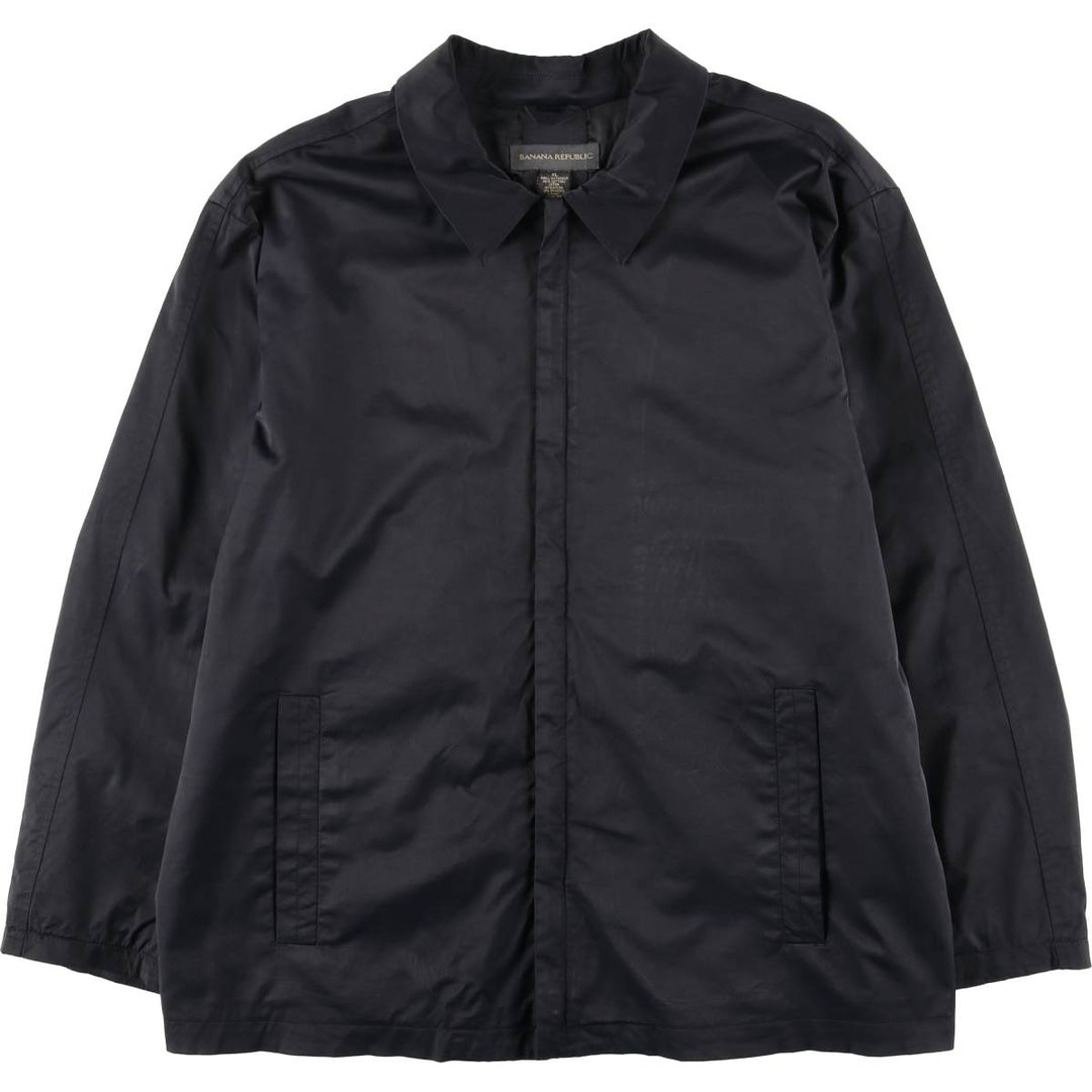 2000'S Banana Republic collared windbreaker, men's size XL equivalent. cotton black type Vintage Second Hand