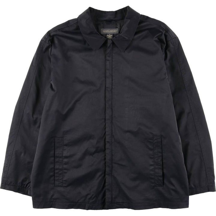 2000'S Banana Republic collared windbreaker, men's size XL equivalent. cotton black type Vintage Second Hand