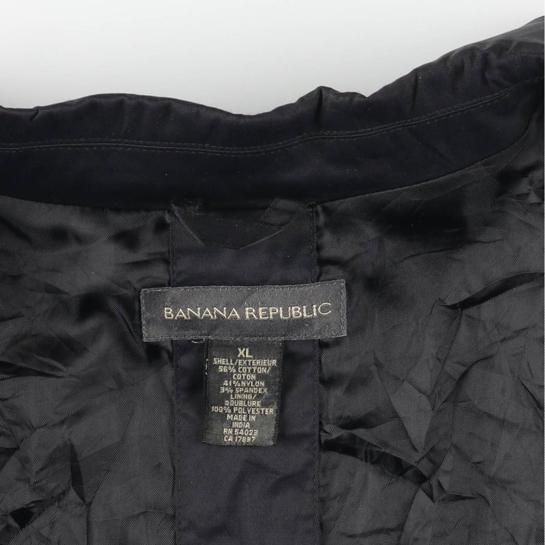 2000'S Banana Republic collared windbreaker, men's size XL equivalent. cotton black type Vintage Second Hand
