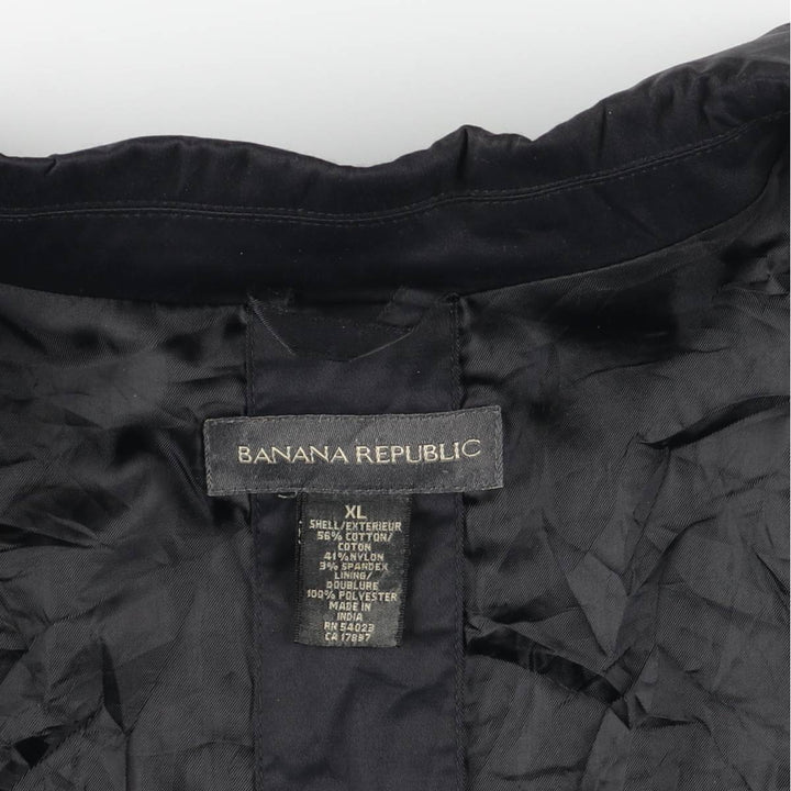 2000'S Banana Republic collared windbreaker, men's size XL equivalent. cotton black type Vintage Second Hand