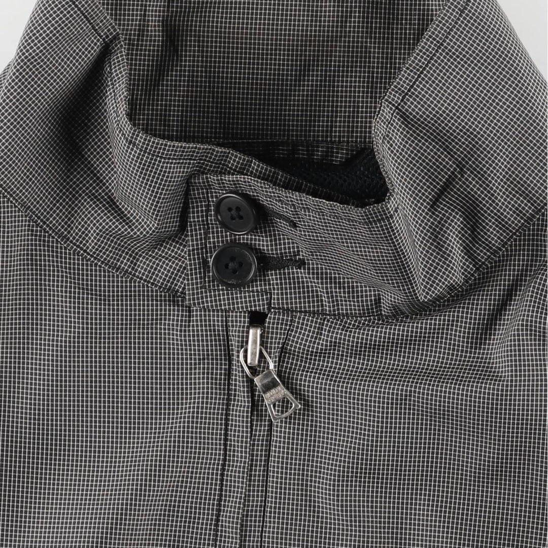 2000'S Banana Republic Check Pattern Windbreaker, Men's Size L (approx.) polyester black type Vintage Second Hand