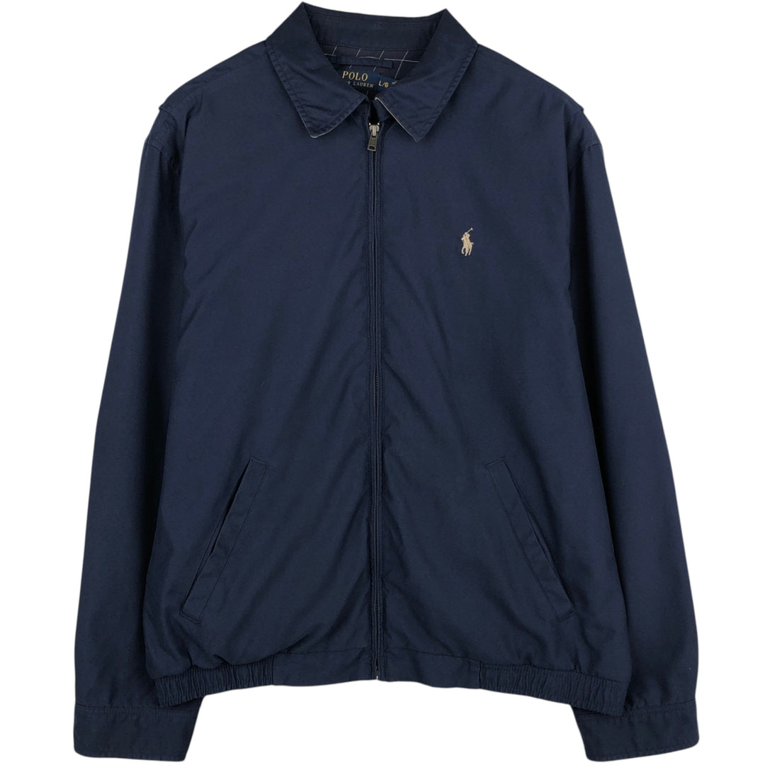 Ralph Lauren POLO RALPH LAUREN Swing Top Sports Jacket Men's L size polyester blue type Vintage Second Hand