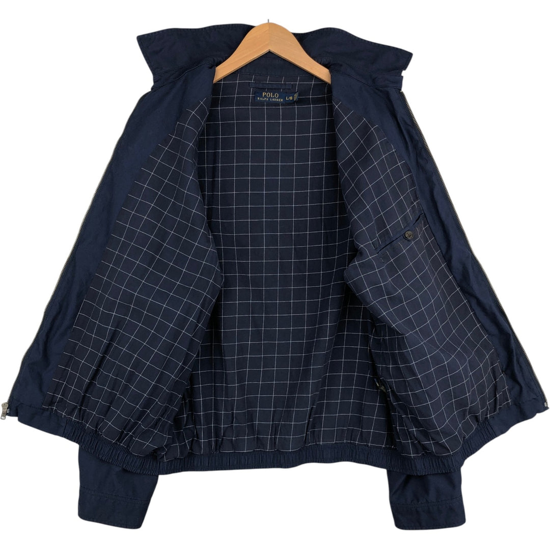 Ralph Lauren POLO RALPH LAUREN Swing Top Sports Jacket Men's L size polyester blue type Vintage Second Hand