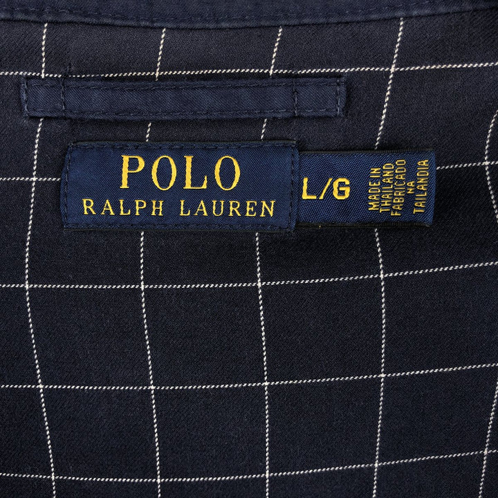 Ralph Lauren POLO RALPH LAUREN Swing Top Sports Jacket Men's L size polyester blue type Vintage Second Hand