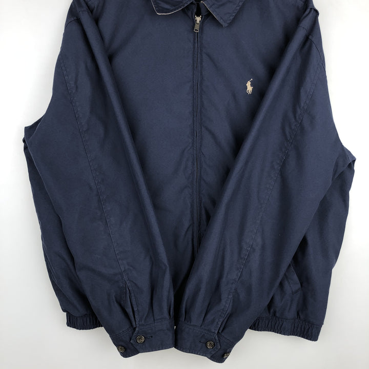 Ralph Lauren POLO RALPH LAUREN Swing Top Sports Jacket Men's L size polyester blue type Vintage Second Hand
