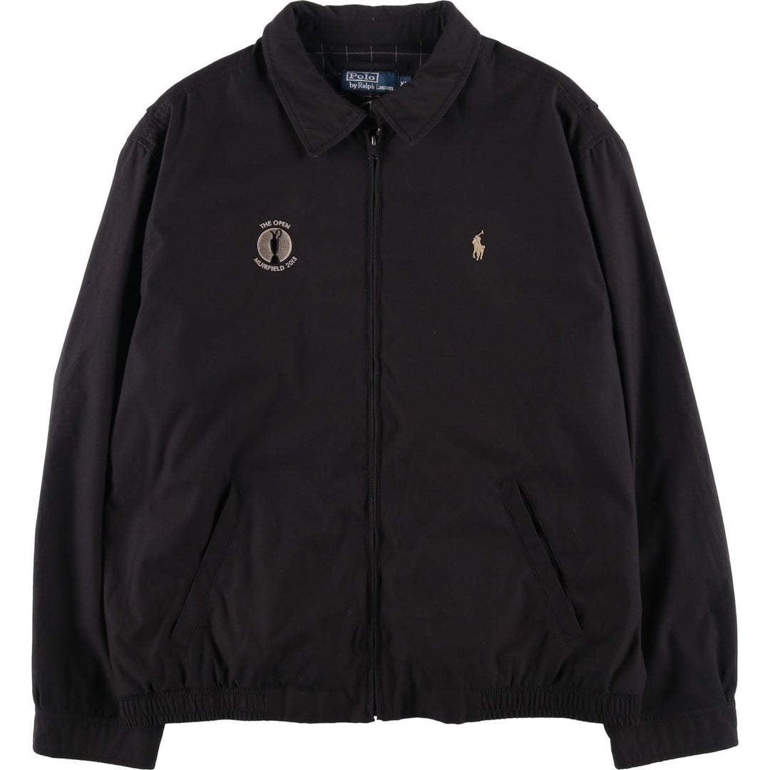 Ralph Lauren POLO by Ralph Lauren Mercedes-Benz Swing Top Sport Jacket, Men's Size XL (approx.) polyester black type Vintage Second Hand