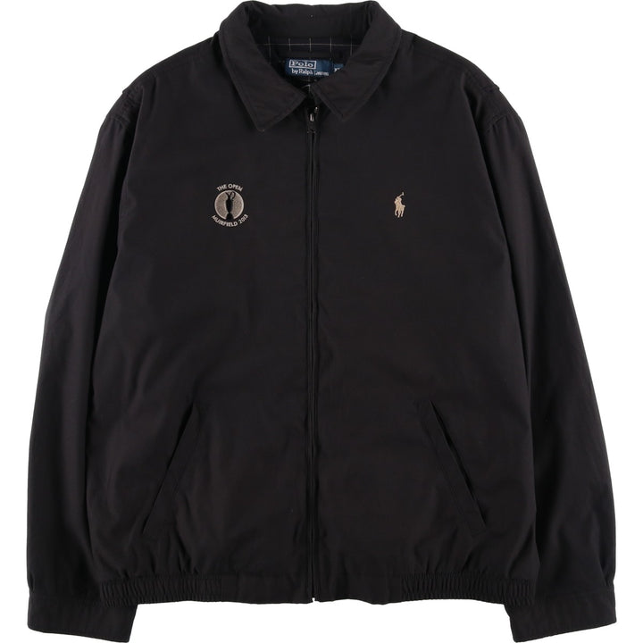 Ralph Lauren POLO by Ralph Lauren Mercedes-Benz Swing Top Sport Jacket, Men's Size XL (approx.) polyester black type Vintage Second Hand