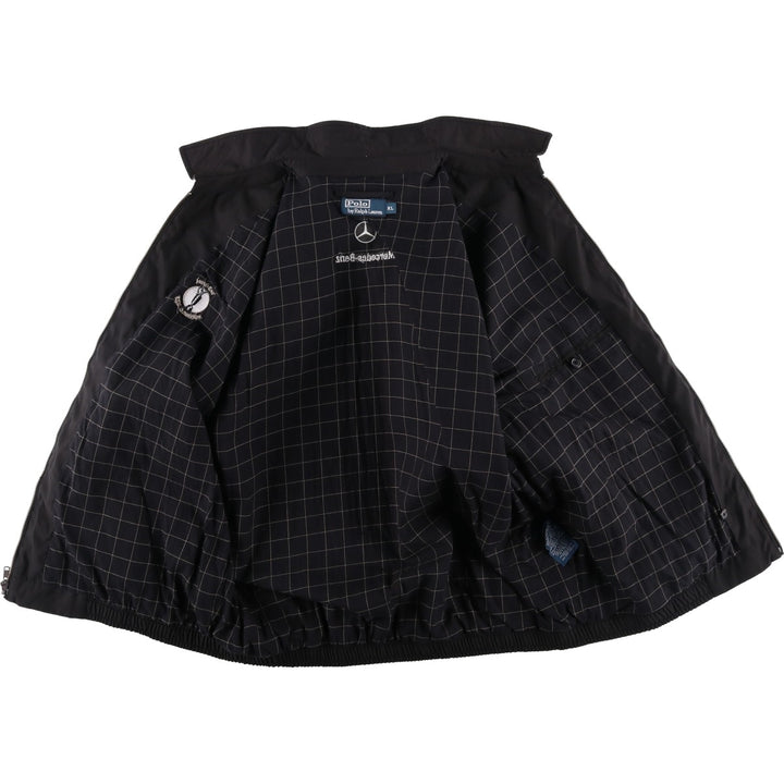 Ralph Lauren POLO by Ralph Lauren Mercedes-Benz Swing Top Sport Jacket, Men's Size XL (approx.) polyester black type Vintage Second Hand