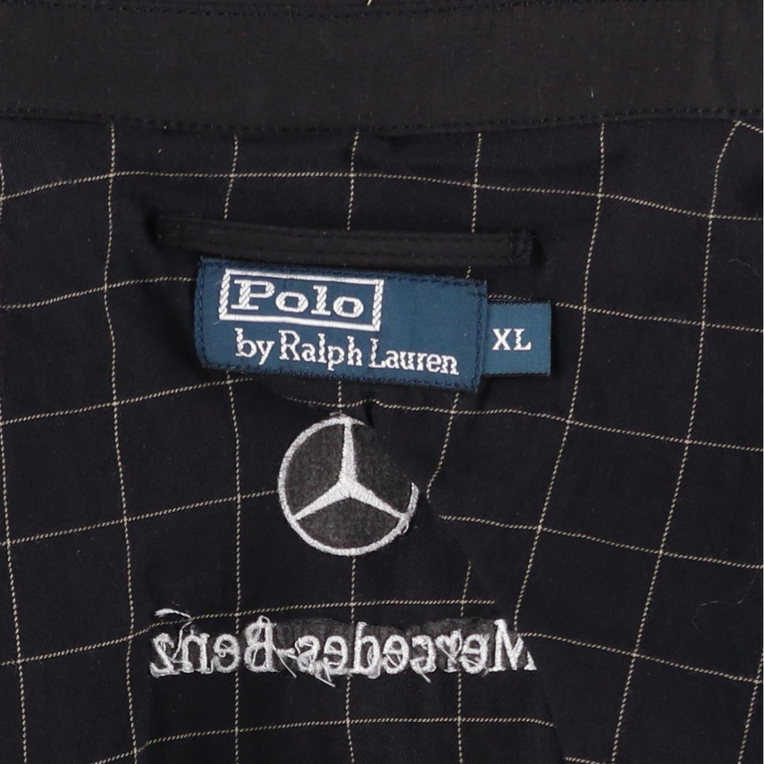Ralph Lauren POLO by Ralph Lauren Mercedes-Benz Swing Top Sport Jacket, Men's Size XL (approx.) polyester black type Vintage Second Hand